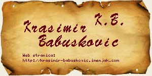 Krasimir Babušković vizit kartica